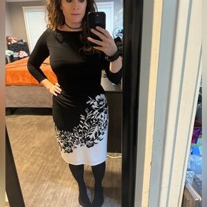 Beautiful black and white dress